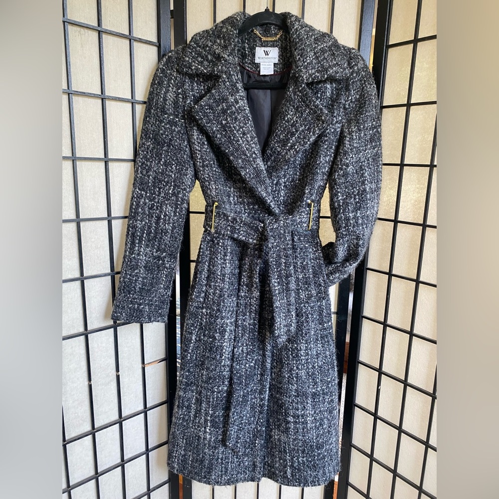 Worthington Trench Coat / Sm Petite wool NWOT